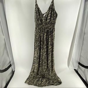 Torrid Sz 1 Black Beige Maxi Sundress